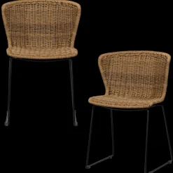 Tuinstoelen|Eetkamerstoelen Zonder Armleuning-WOOOD Wings Set van 2 Eetkamerstoel Natural