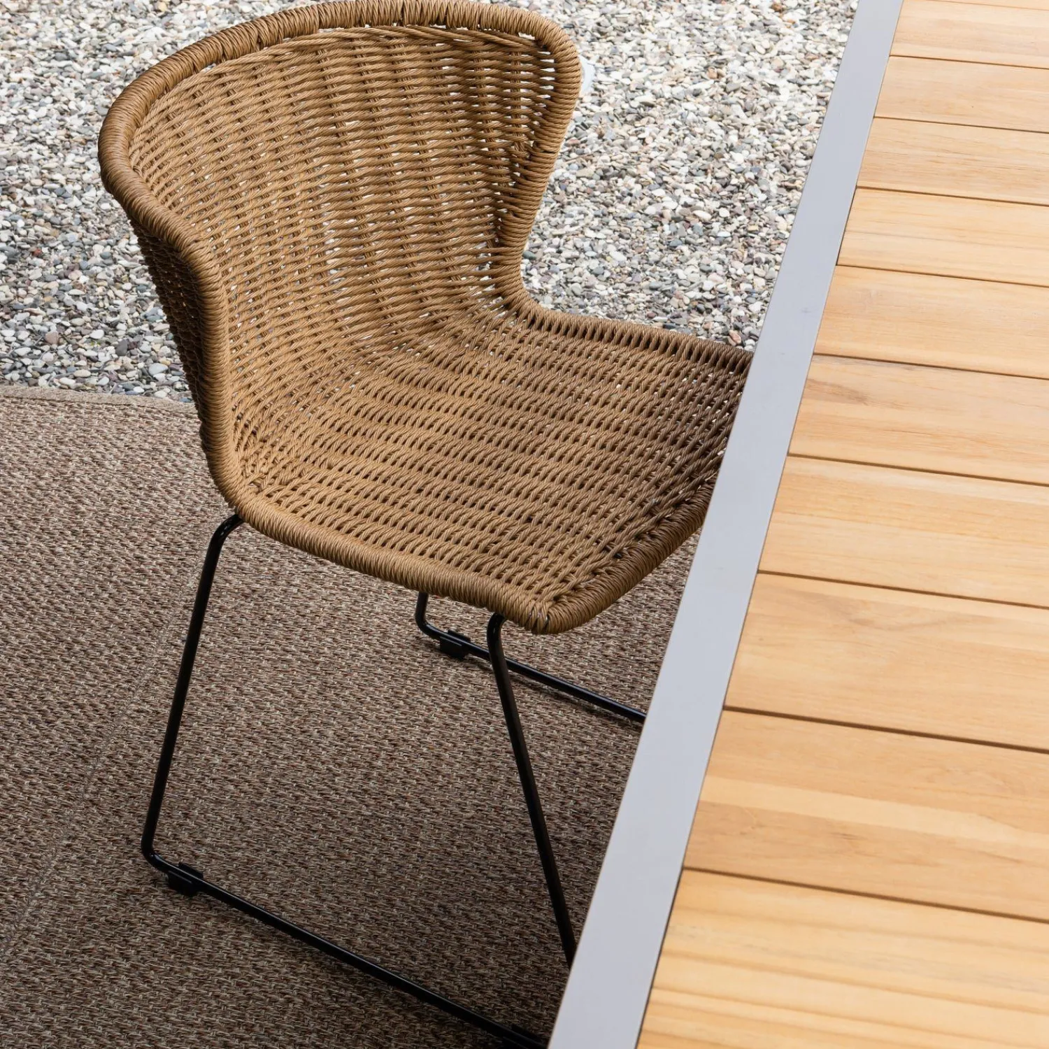 Tuinstoelen|Eetkamerstoelen Zonder Armleuning-WOOOD Wings Set van 2 Eetkamerstoel Natural