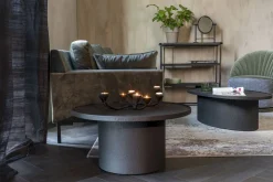Houten Salontafels|Ronde Salontafels-Dutchbone Winston Salontafel Black