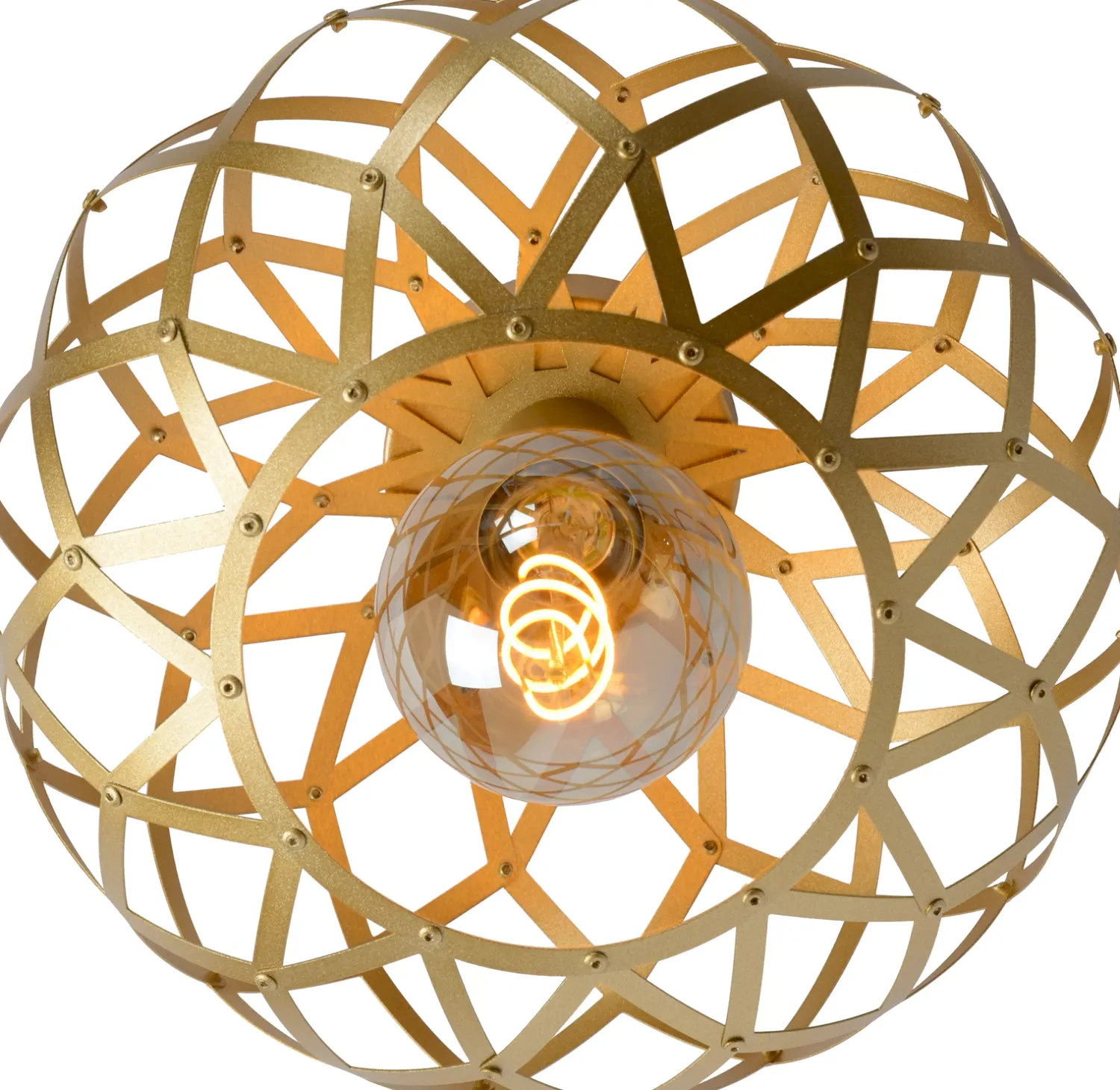 Plafondlampen|Plafondlampen-Lucide Wolfram Plafondlamp Goud