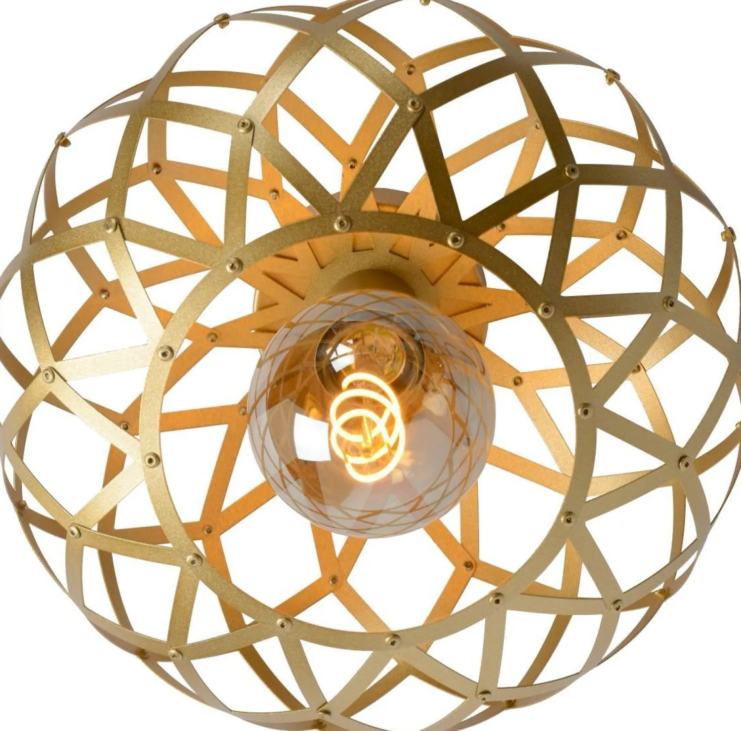 Plafondlampen|Plafondlampen-Lucide Wolfram Plafondlamp Goud