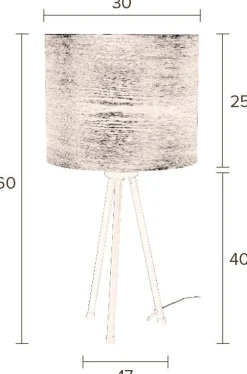 Tafellampen|Tafellampen-Dutchbone Woodland Tafellamp