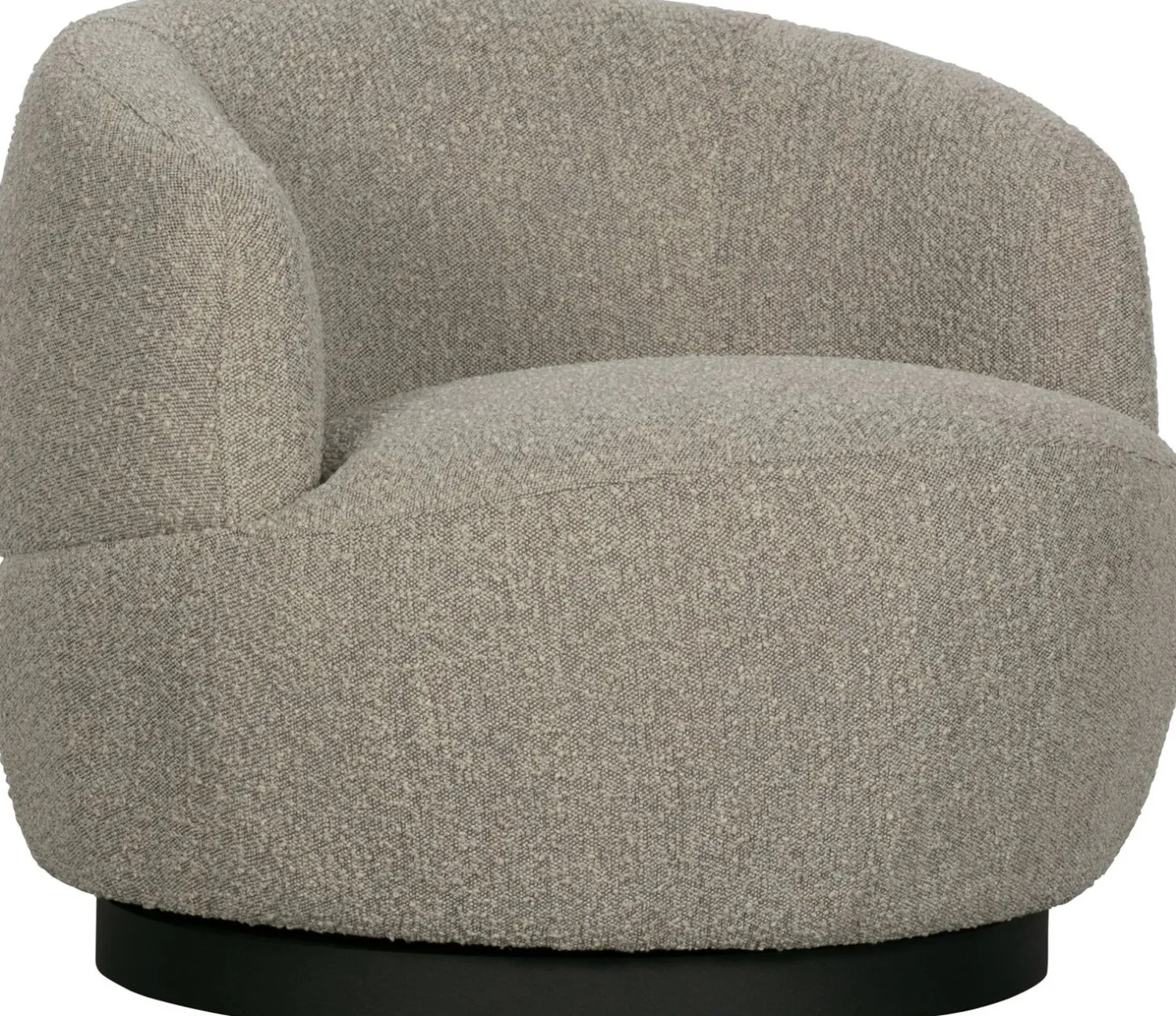 Ronde Fauteuils|Draaifauteuils-WOOOD Woolly Draaifauteuil Naturel
