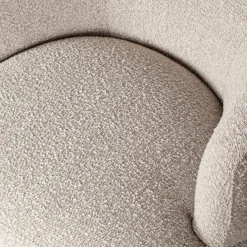 Ronde Fauteuils|Draaifauteuils-WOOOD Woolly Draaifauteuil Naturel