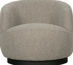 Ronde Fauteuils|Draaifauteuils-WOOOD Woolly Draaifauteuil Naturel