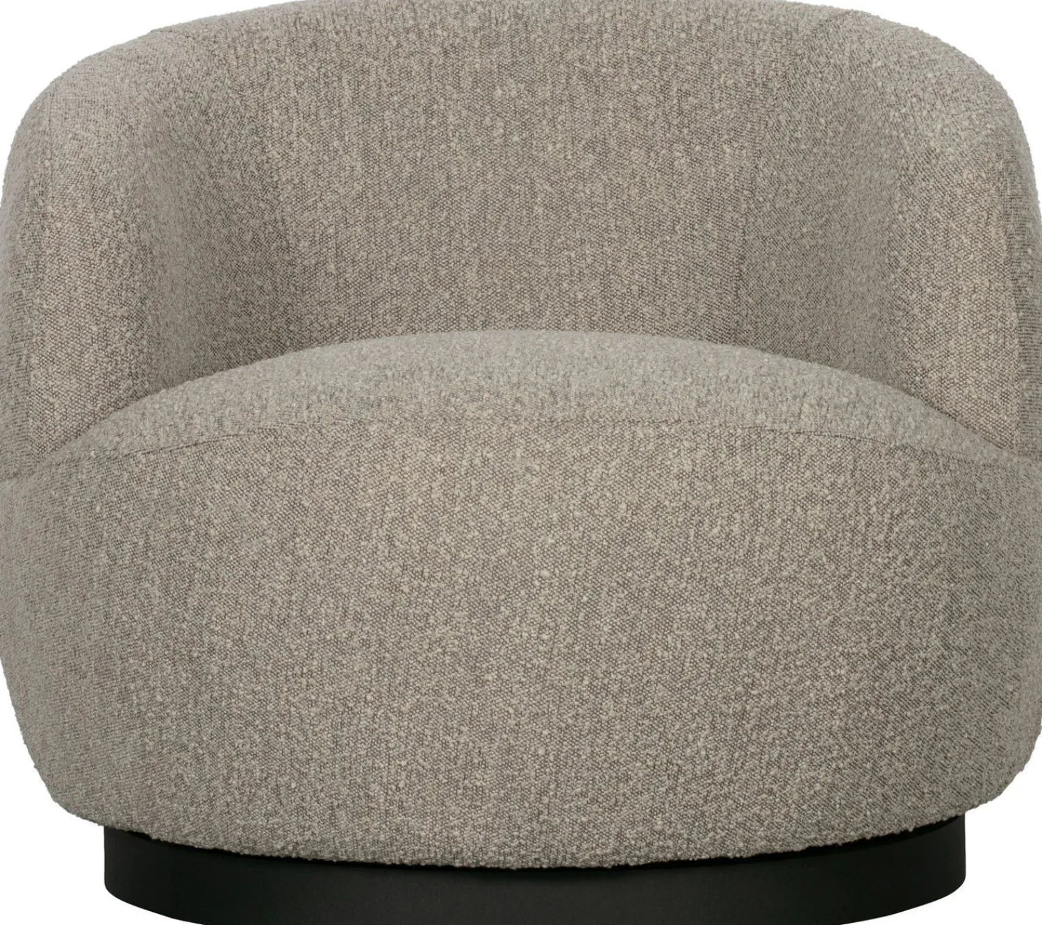 Ronde Fauteuils|Draaifauteuils-WOOOD Woolly Draaifauteuil Naturel