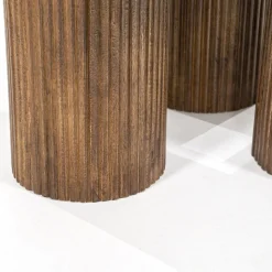 Marmeren Salontafels|Ronde Salontafels-Eleonora Xavi Salontafel Wit, Naturel