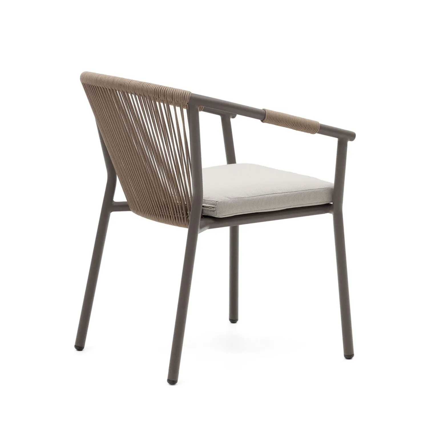 Tuinstoelen|Eetkamerstoelen Met Armleuning-Kave Home Xelida Tuinstoel Bruin, Beige