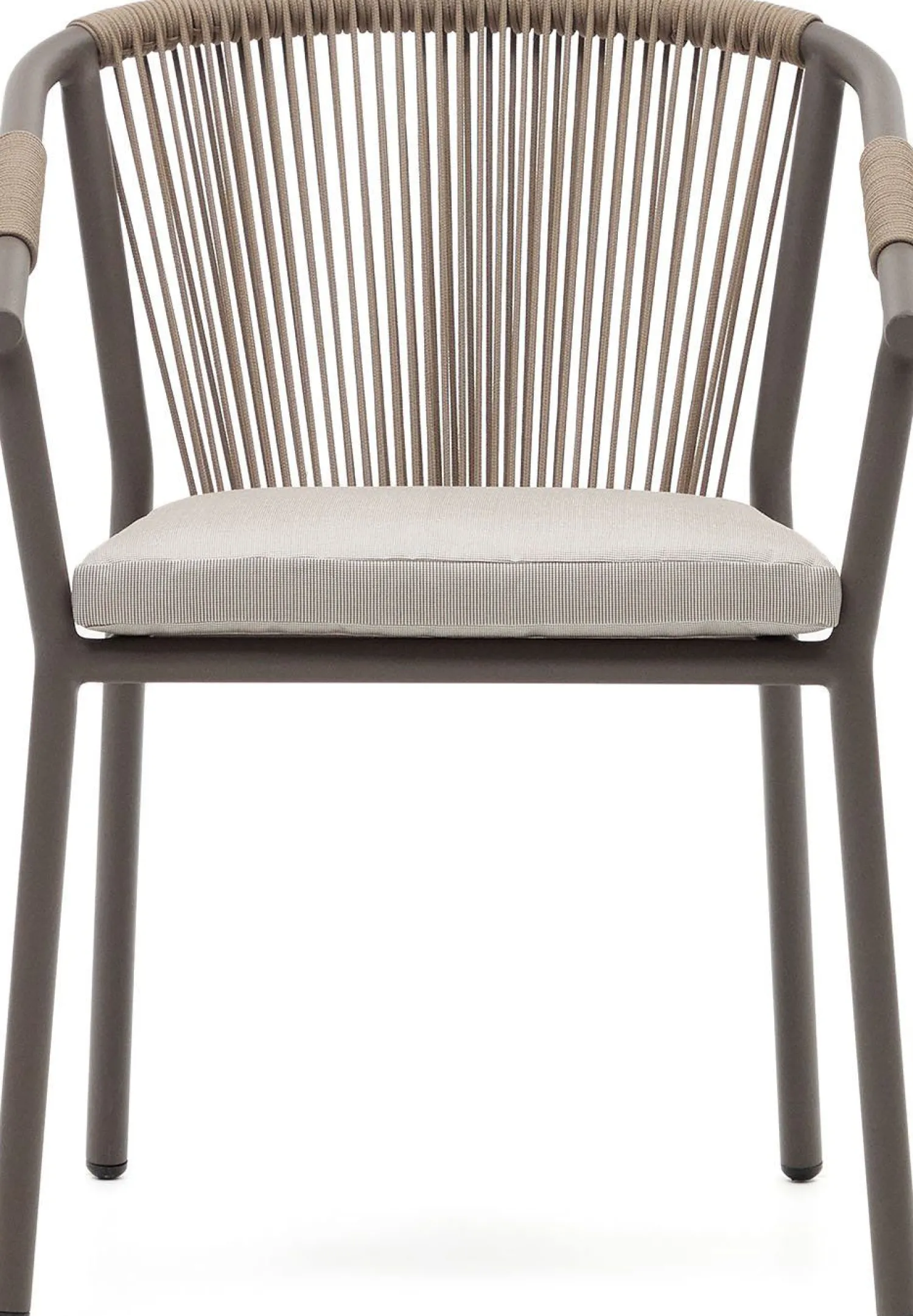 Tuinstoelen|Eetkamerstoelen Met Armleuning-Kave Home Xelida Tuinstoel Bruin, Beige