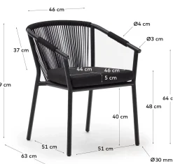 Tuinstoelen-Kave Home Xelida Tuinstoel Zwart