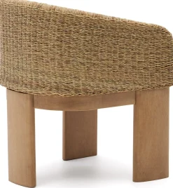 Tuinstoelen|Eetkamerstoelen Met Armleuning-Kave Home Xoriguer Tuinstoel Naturel, Beige