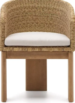 Tuinstoelen|Eetkamerstoelen Met Armleuning-Kave Home Xoriguer Tuinstoel Naturel, Beige