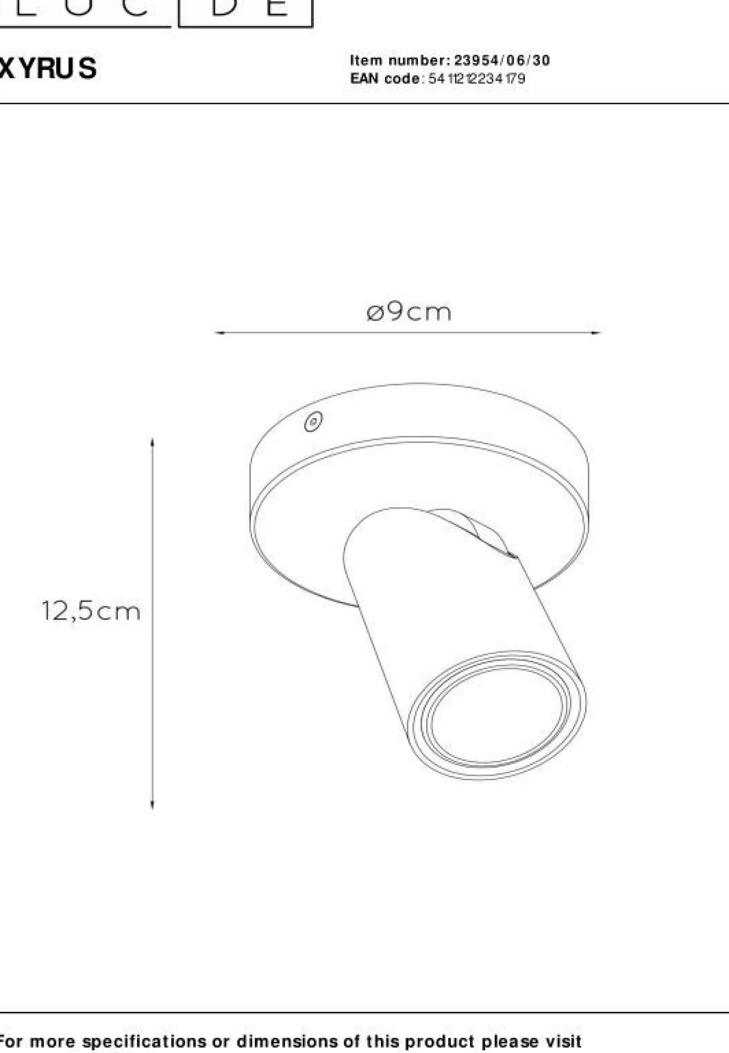 Moderne Plafondlampen|Plafondlampen-Lucide Xryus Plafondlamp Zwart