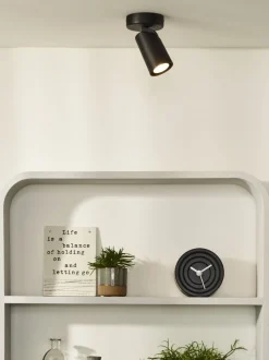 Moderne Plafondlampen|Plafondlampen-Lucide Xryus Plafondlamp Zwart