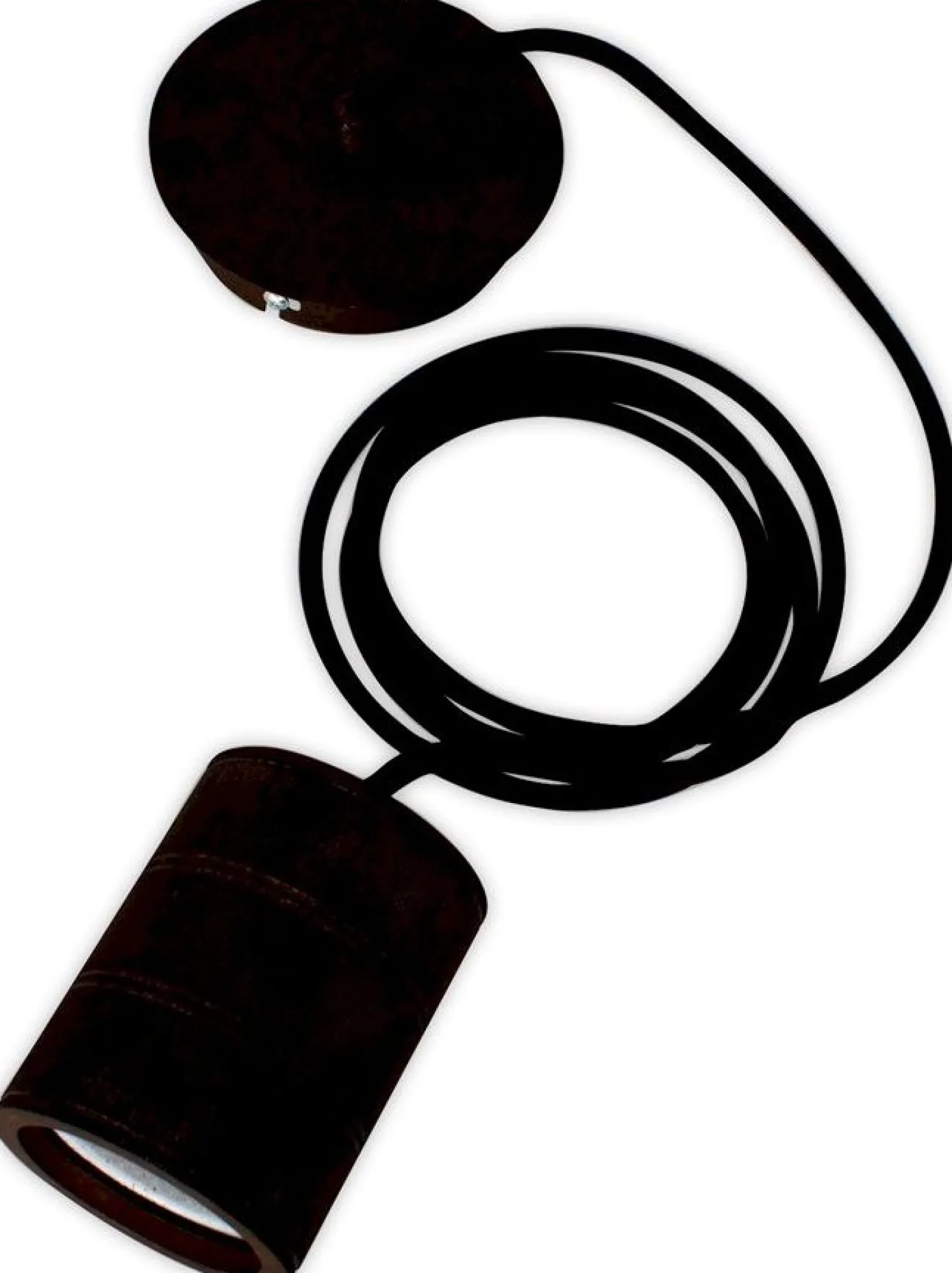 Industriële Hanglampen|Industriële Hanglampen-Calex XXL Pendel Hanglamp zwart
