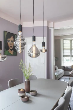 Industriële Hanglampen|Industriële Hanglampen-Calex XXL Pendel Hanglamp zwart