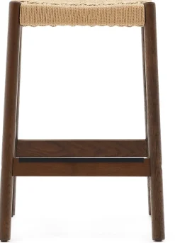 Tuinstoelen|Poefjes & Krukjes-Kave Home Yalia Outdoor Krukje Bruin, Naturel