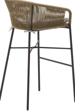 Tuinstoelen|Stoffen Barkrukken-Kave Home Yanet Barkruk Beige