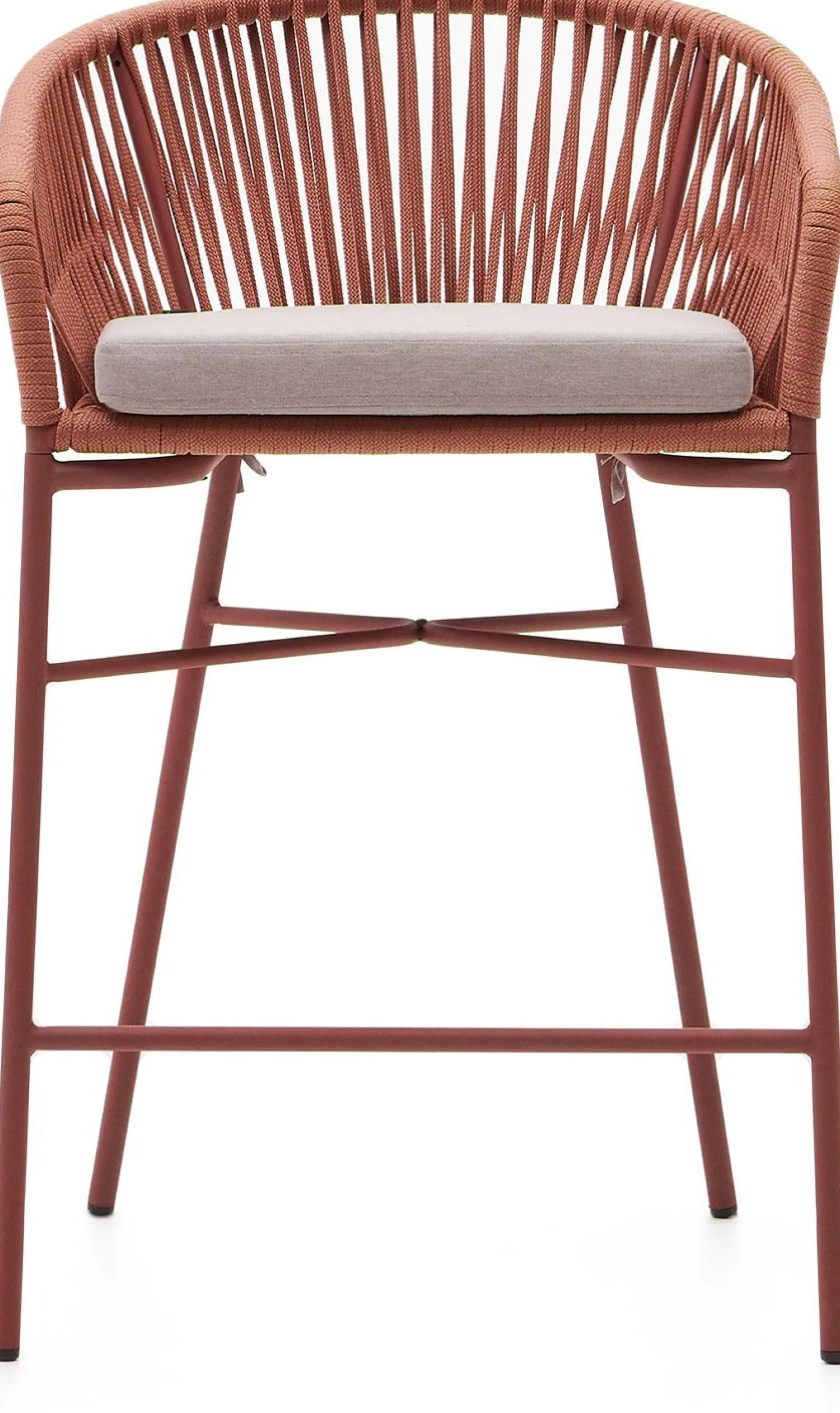 Stoffen Barkrukken-Kave Home Yanet Lage Tuin Barkruk Terracotta