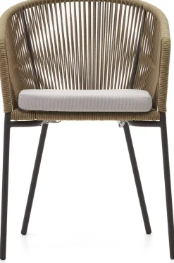 Tuinstoelen|Eetkamerstoelen Met Armleuning-Kave Home Yanet Tuinstoel Naturel, Beige
