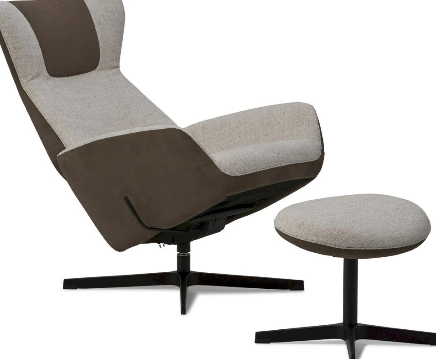 Draaifauteuils-Montèl Yani Relaxfauteuil Nature, Liver