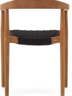 Tuinstoelen-Kave Home Ydalia Tuinstoel Zwart, Naturel