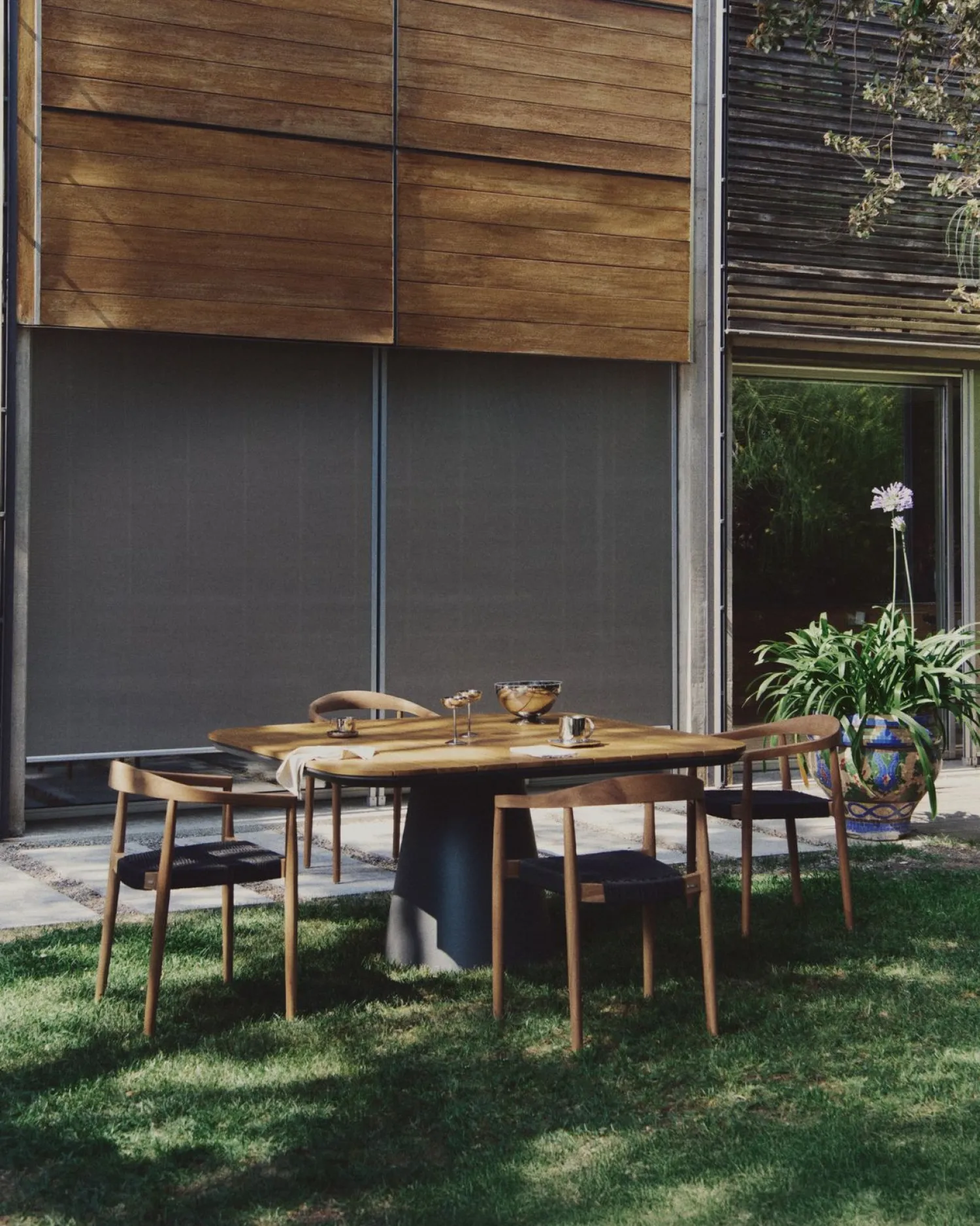 Tuinstoelen-Kave Home Ydalia Tuinstoel Zwart, Naturel