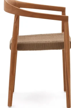 Tuinstoelen-Kave Home Ydalia Tuinstoel Bruin, Naturel