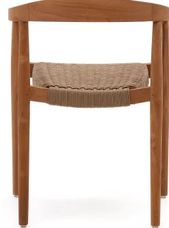 Tuinstoelen-Kave Home Ydalia Tuinstoel Bruin, Naturel