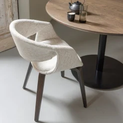 Eetkamerstoelen Met Armleuning-WOOOD Yossi Bruin Hout Eetkamerstoel Natural