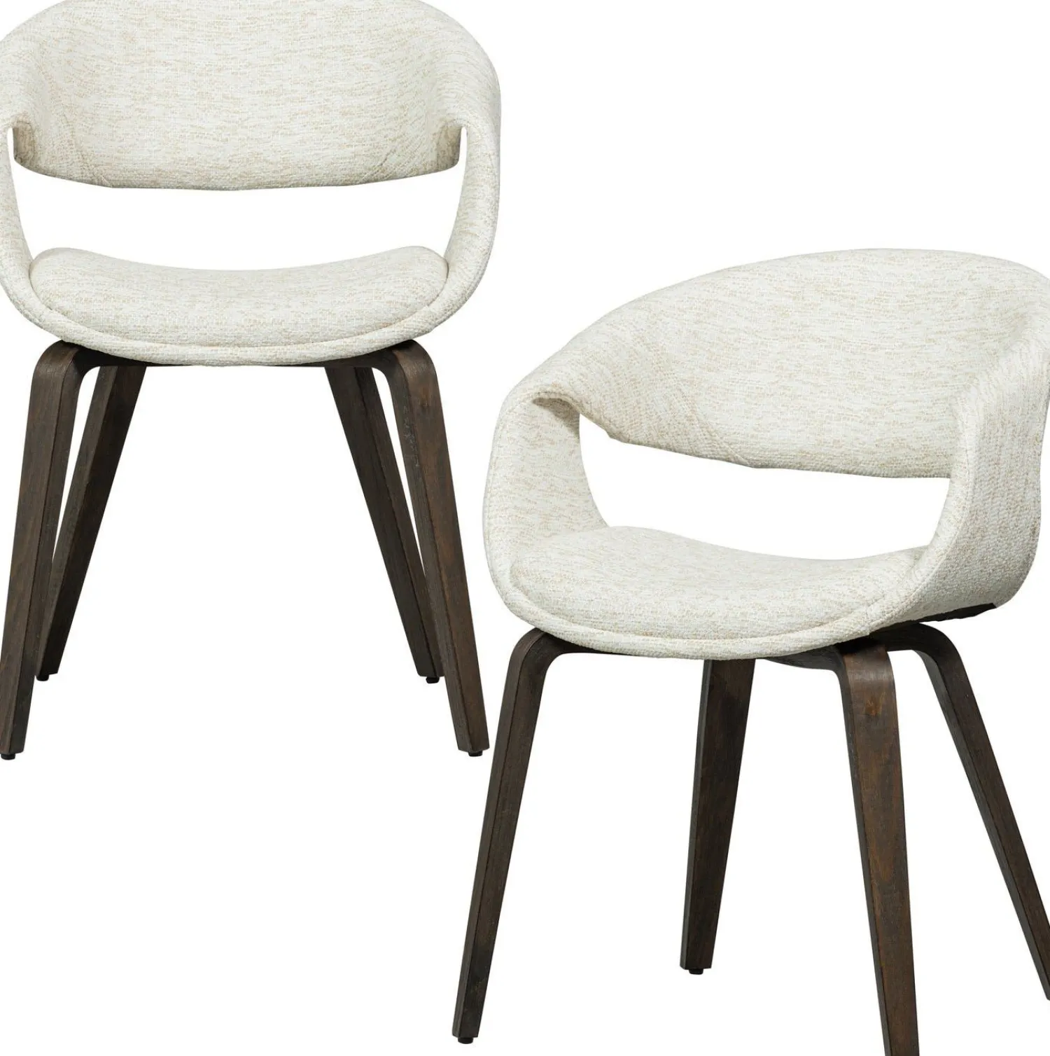 Eetkamerstoelen Met Armleuning-WOOOD Yossi Bruin Hout Eetkamerstoel Natural