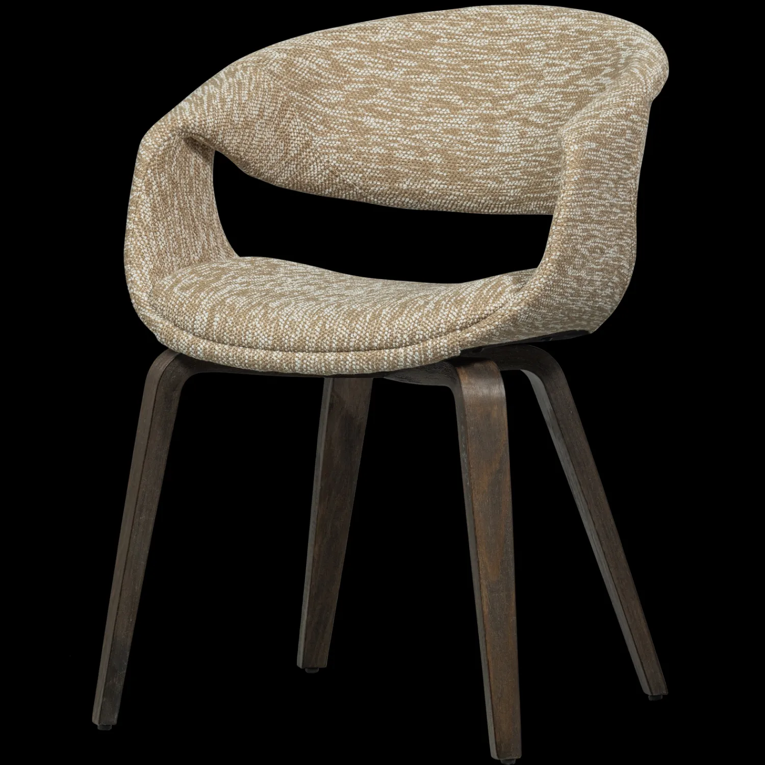 Eetkamerstoelen Met Armleuning-WOOOD Yossi Bruin Hout Eetkamerstoel Sand