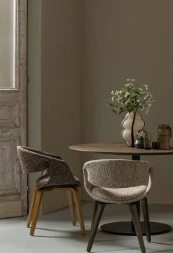 Eetkamerstoelen Met Armleuning-WOOOD Yossi Bruin Hout Eetkamerstoel Sand