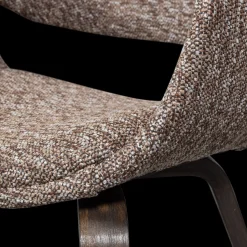 Eetkamerstoelen Met Armleuning-WOOOD Yossi Bruin Hout Eetkamerstoel Brown