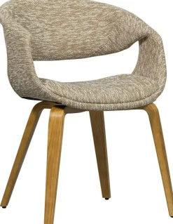 Eetkamerstoelen Met Armleuning-WOOOD Yossi Hout Eetkamerstoel Sand