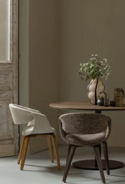 Eetkamerstoelen Met Armleuning-WOOOD Yossi Hout Eetkamerstoel Natural