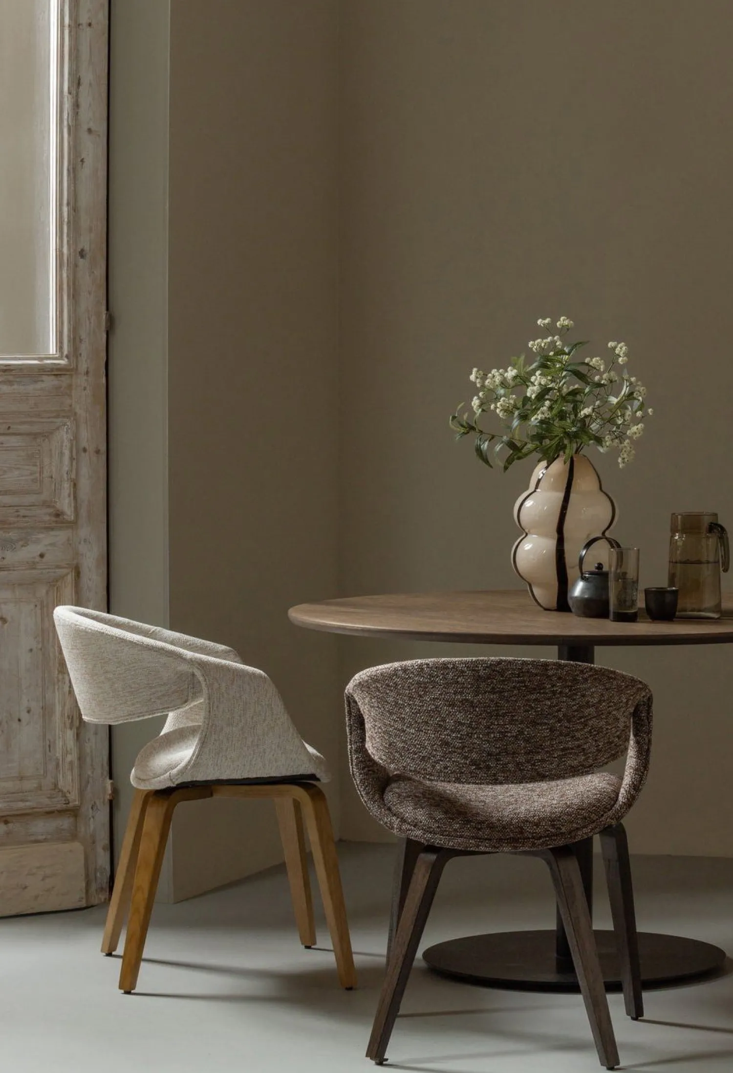 Eetkamerstoelen Met Armleuning-WOOOD Yossi Hout Eetkamerstoel Natural