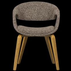 Eetkamerstoelen Met Armleuning-WOOOD Yossi Hout Eetkamerstoel Brown