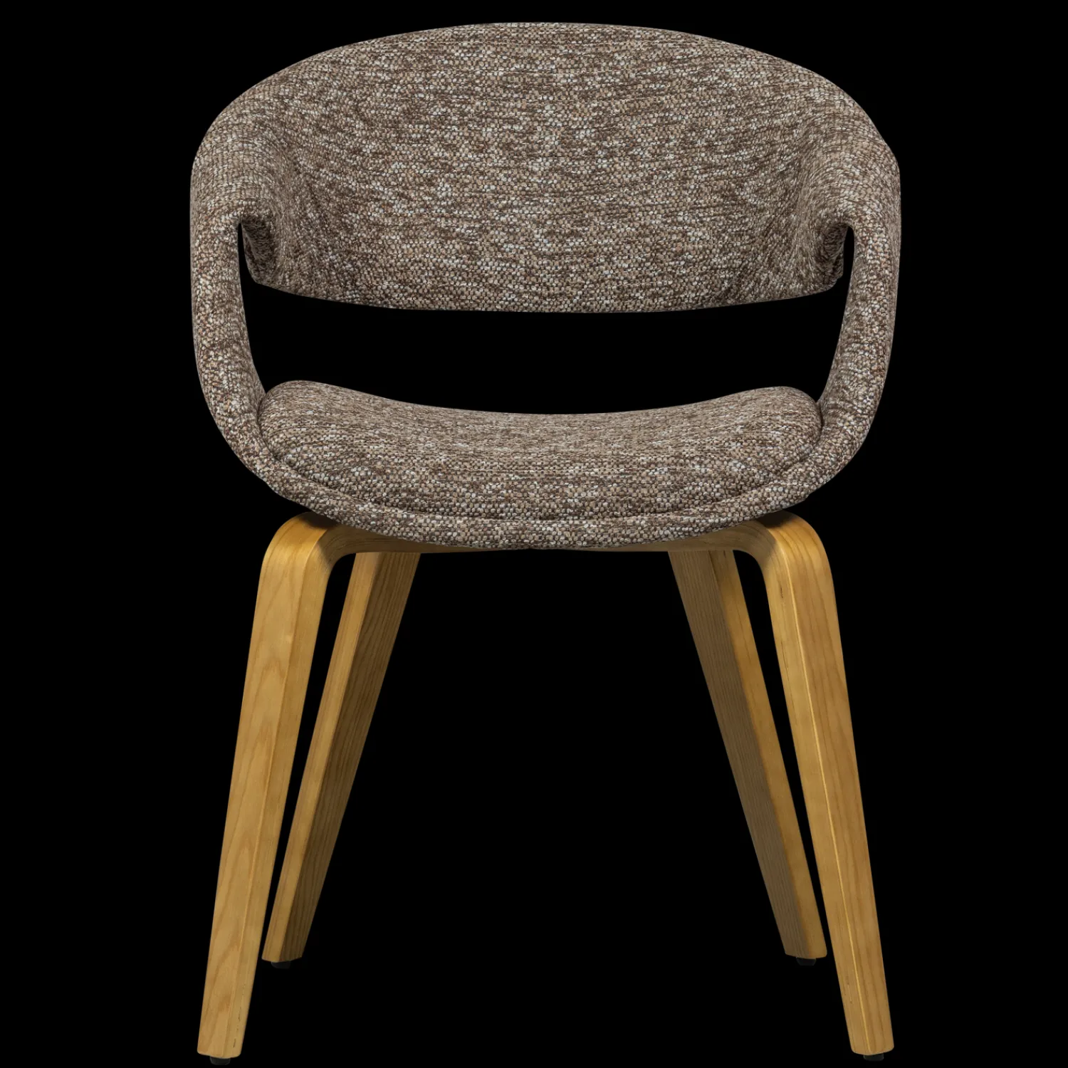 Eetkamerstoelen Met Armleuning-WOOOD Yossi Hout Eetkamerstoel Brown