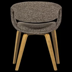 Eetkamerstoelen Met Armleuning-WOOOD Yossi Hout Eetkamerstoel Brown