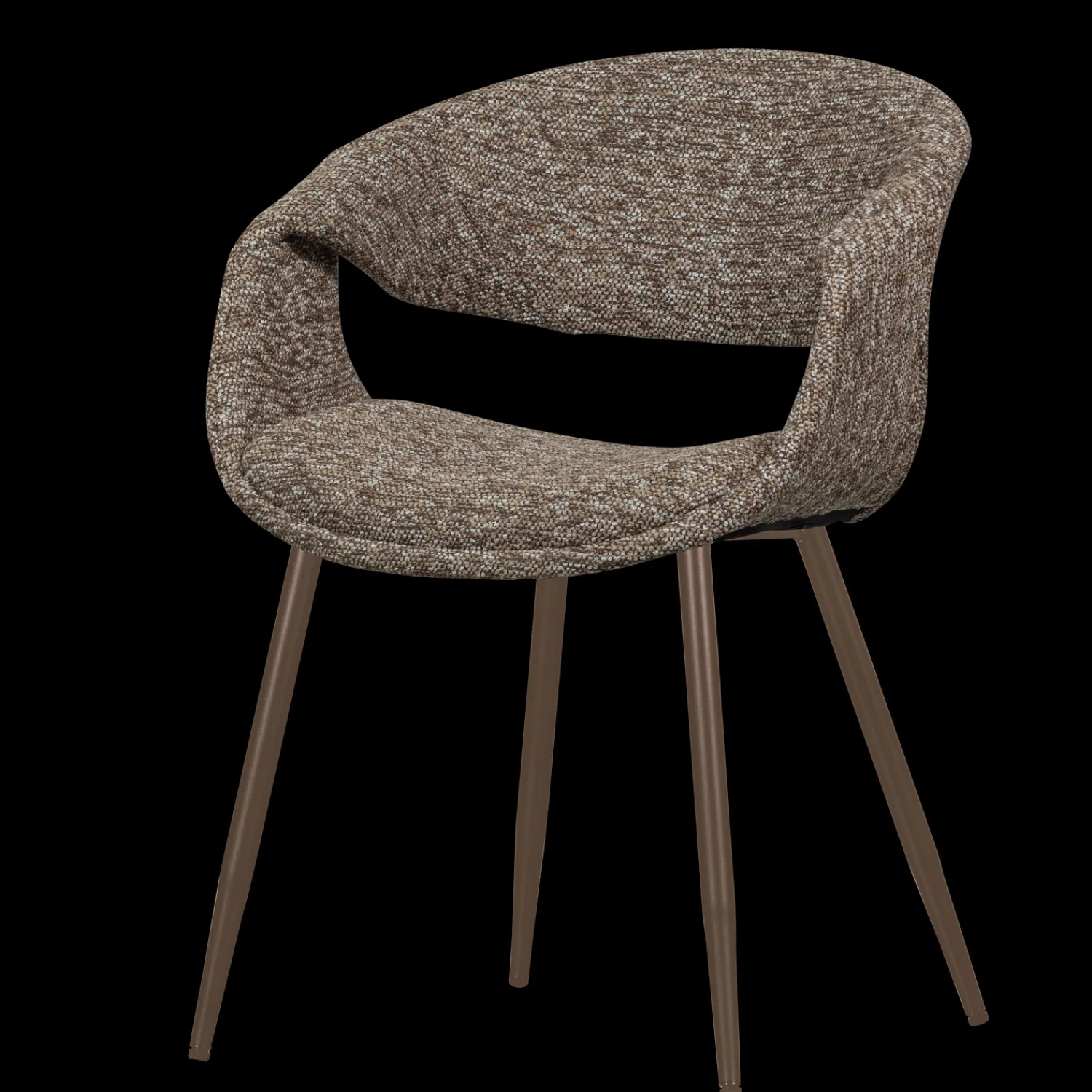 Eetkamerstoelen Met Armleuning-WOOOD Yossi Koper Metaal Eetkamerstoel Brown