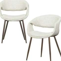 Eetkamerstoelen Met Armleuning-WOOOD Yossi Koper Metaal Eetkamerstoel Natural