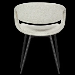 Eetkamerstoelen Met Armleuning-WOOOD Yossi Zwart Metaal Eetkamerstoel Natural