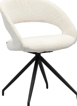 Draaibare Eetkamerstoelen|Eetkamerstoelen Met Armleuning-Trendhopper Yuna Touch Eetkamerstoel Pearl