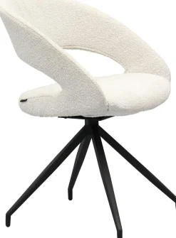 Draaibare Eetkamerstoelen|Eetkamerstoelen Met Armleuning-Trendhopper Yuna Touch Eetkamerstoel Pearl