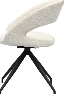 Draaibare Eetkamerstoelen|Eetkamerstoelen Met Armleuning-Trendhopper Yuna Touch Eetkamerstoel Pearl