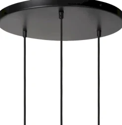 Hanglampen|Hanglampen-Lucide Yunkai Hanglamp Naturel, Zwart