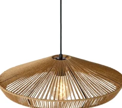 Hanglampen|Hanglampen-Lucide Yunkai Hanglamp Naturel, Zwart