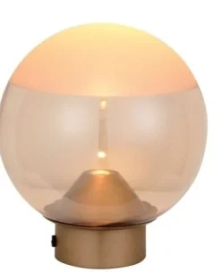 Moderne Tafellampen|Tafellampen-Montèl Yvonne Tafellamp Zwart Amber