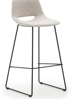 Stoffen Barkrukken-Kave Home Zahara Hoog Barstoel Beige